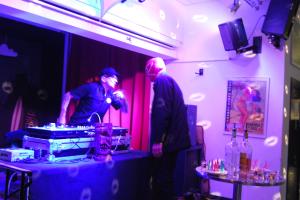 ...when Danny Amis from Los Straitjackets turned up trying to scare me dead and run off with my 45's...