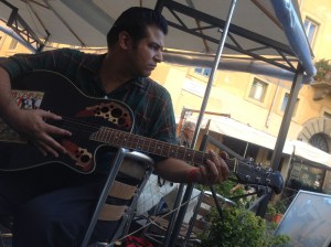 Canadian Bill looked more bloodshot for every gig in Trastevere...